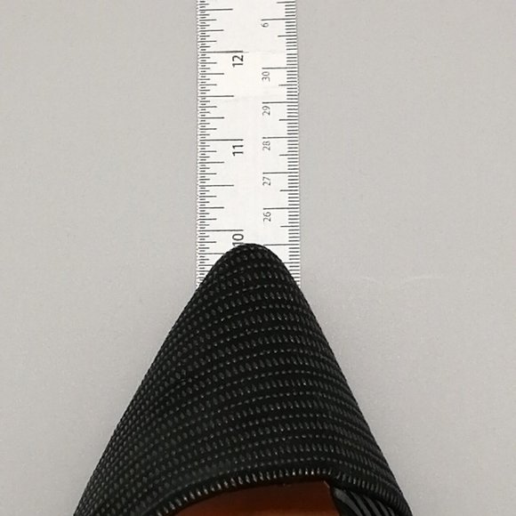 Express Womens Slip On High Heels Black Flocked Stripe Pointed Toe Stiletto 10 - Picture 5 of 9